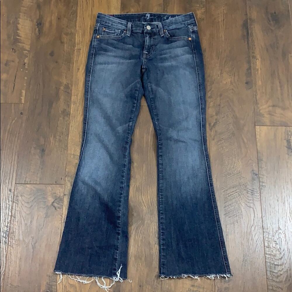 7 For All Mankind A-Pocket Fray Hem Ankle Jeans